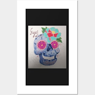 sugar skull Posters and Art